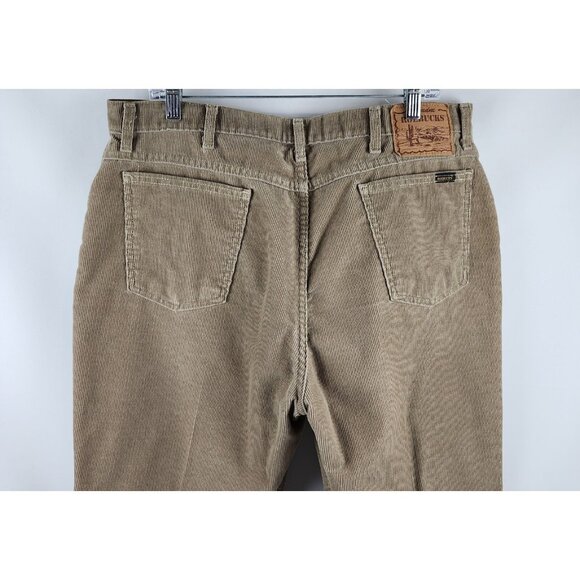 Roebucks Vintage Corduroy Pants Mens 38x29 Tan Straight Leg Regular Fit USA Made - Picture 8 of 9